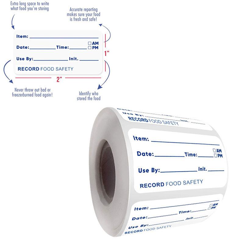 Food Storage Labels - New#500Pcs/roll Kitchen Stickers Self-Adhesive Removable Refrigerator