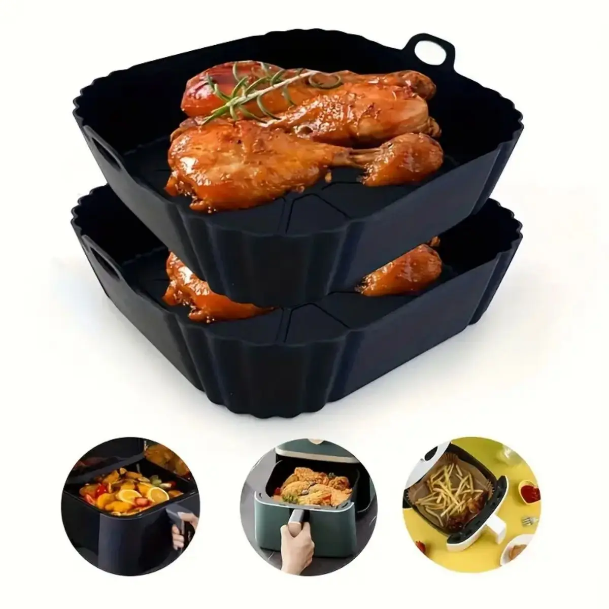 Reusable Air Fryer Silicone Po - Food Storage With Dividers review and price