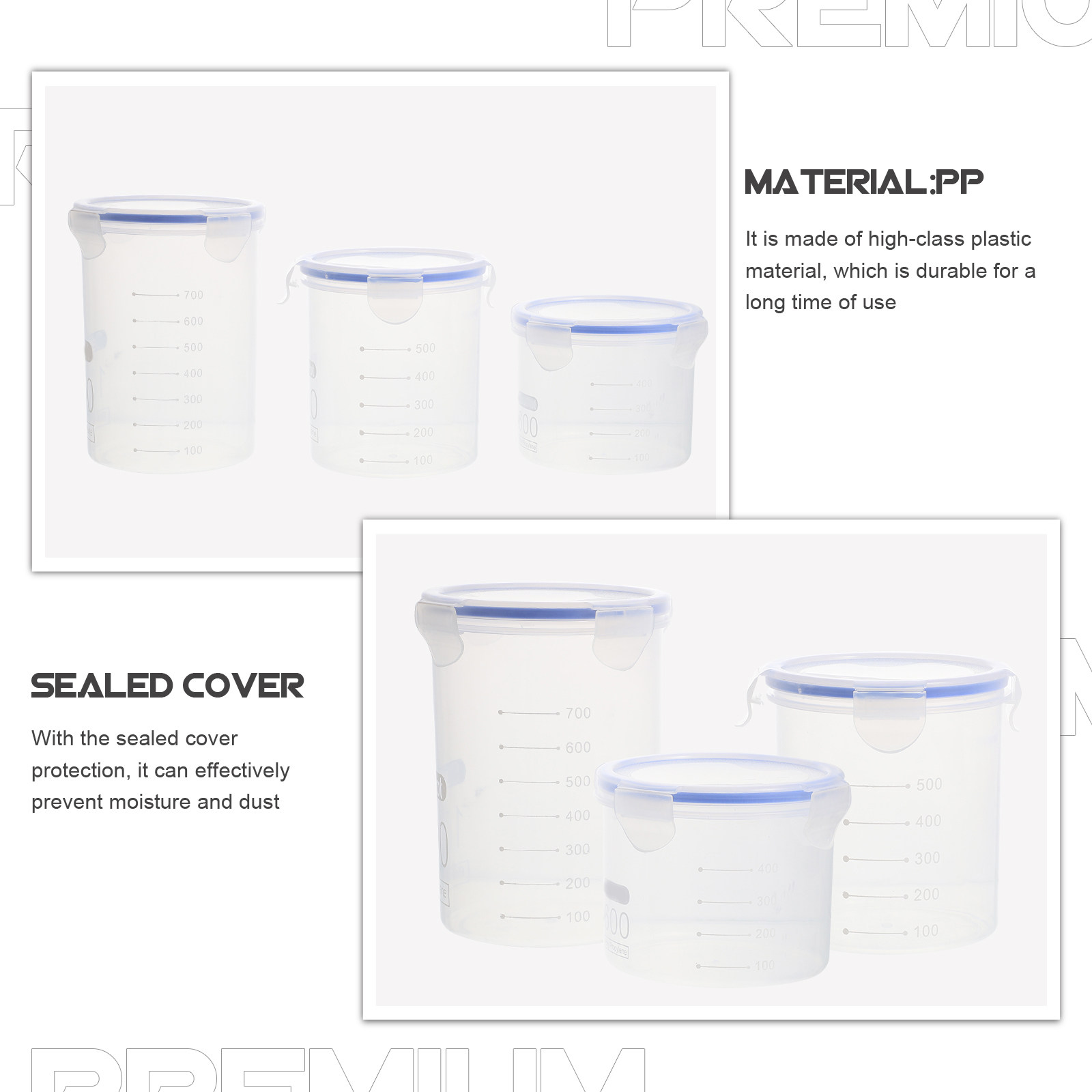6Pcs Sealed Storage Jars Clear - Food Storage Containers review and price