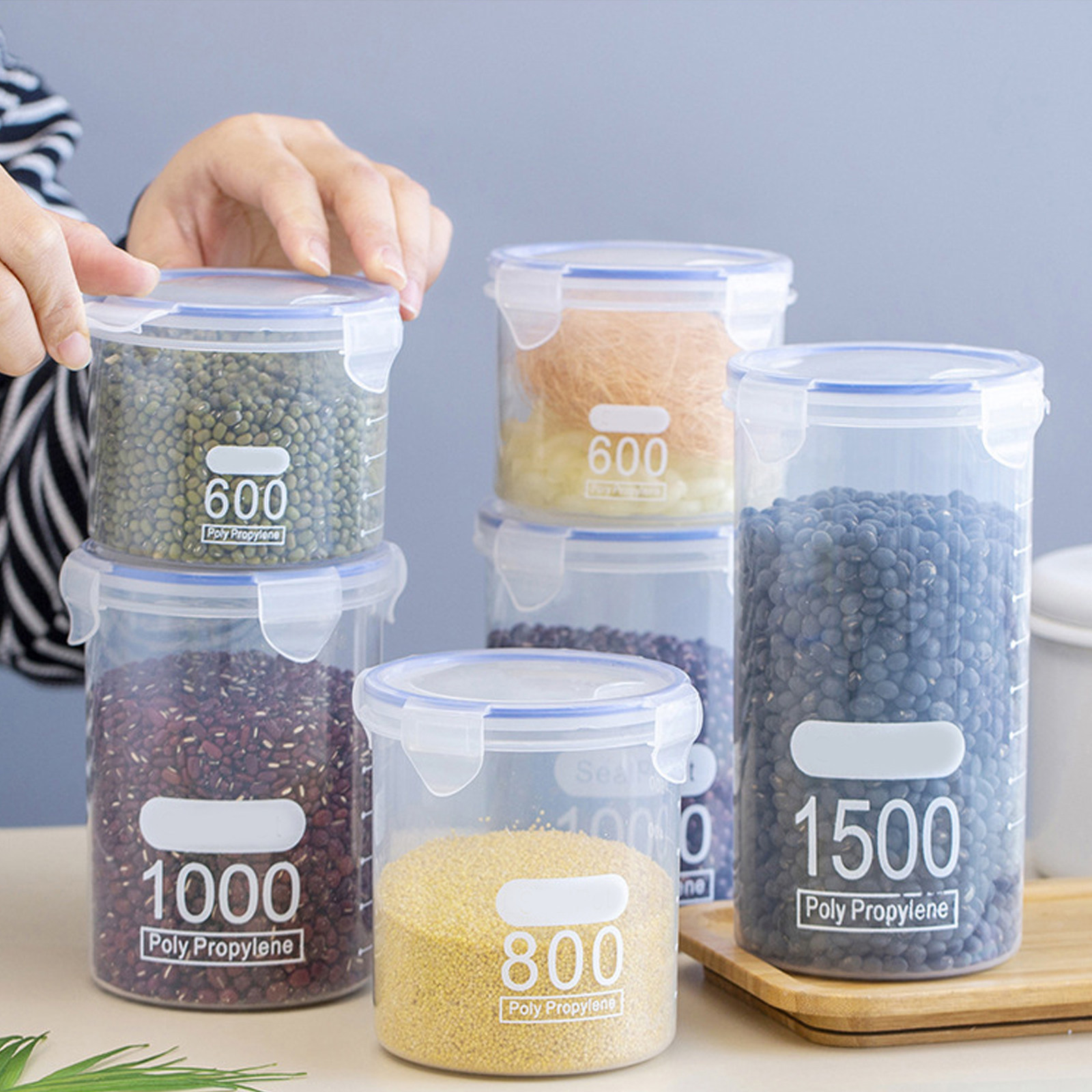 6Pcs Sealed Storage Jars Clear - Food Storage Containers review and price