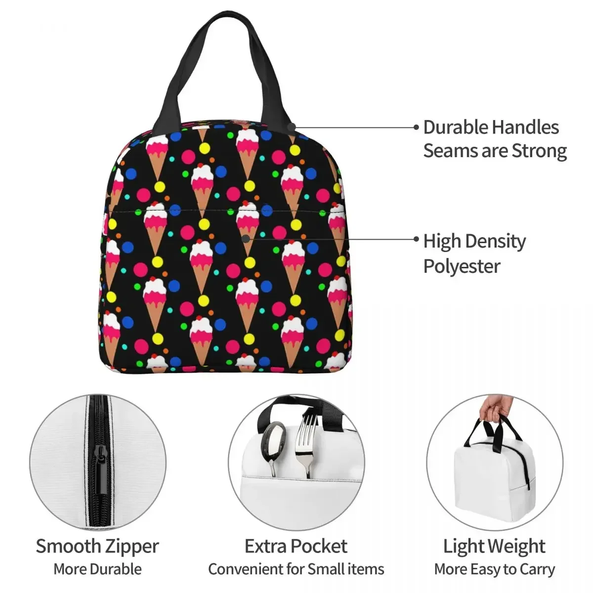 Colorful Portable Lunch Bag Ic - Food Storage Bag review and price