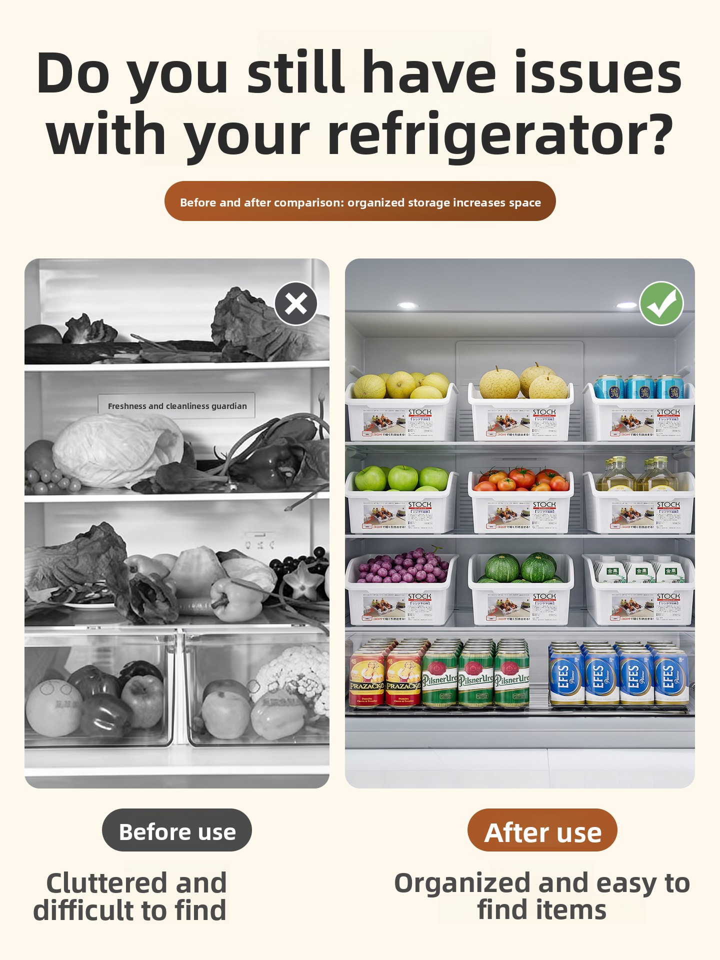 Transparent Drawer Style Refri - Food Storage With Dividers review and price