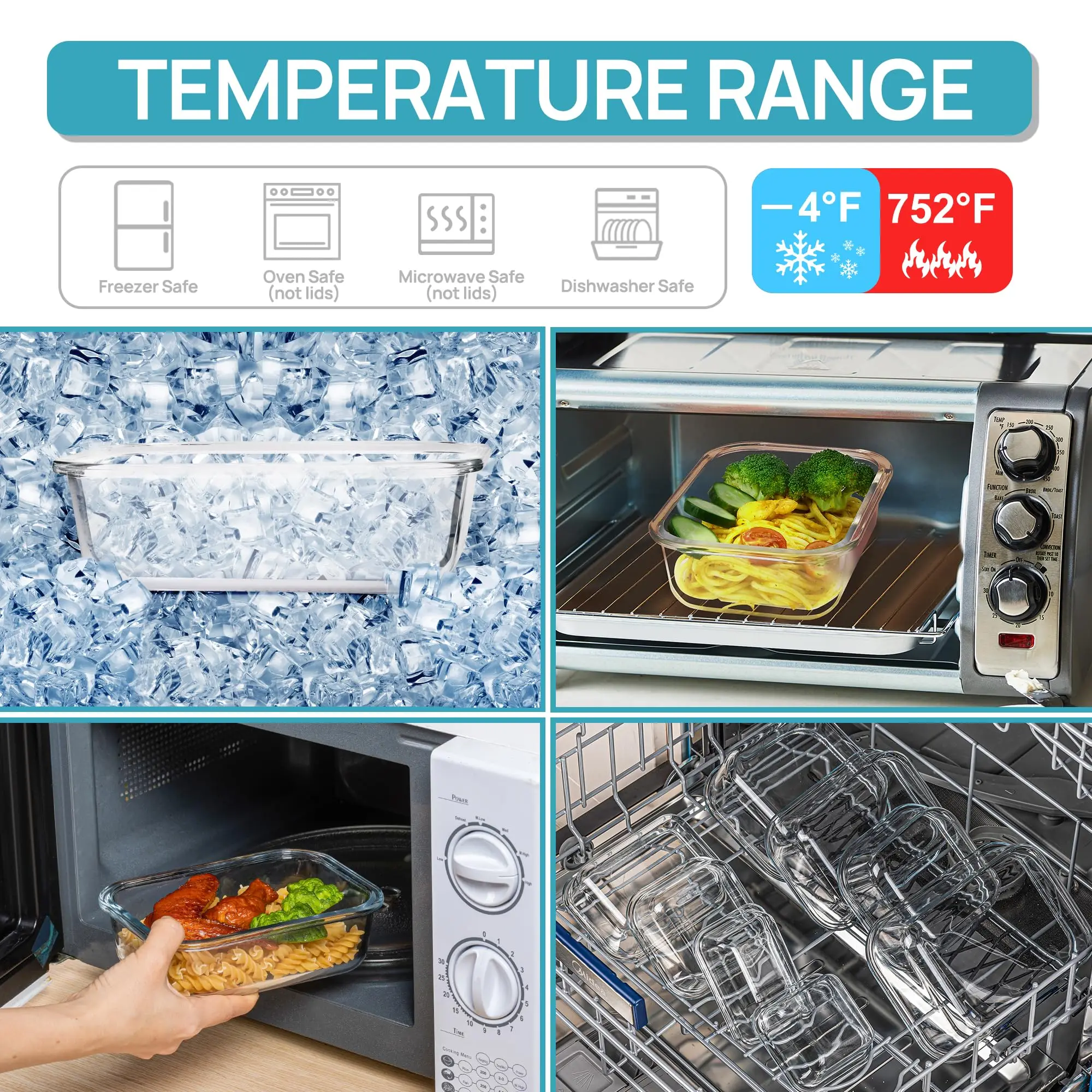 Glass Lunch Box Food Storage C - Food Storage Oven Safe review and price