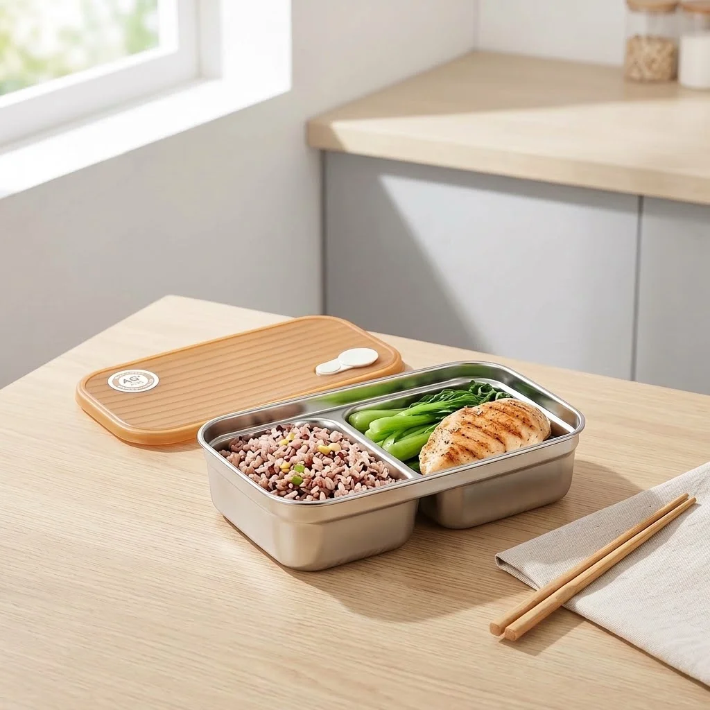304 Stainless Steel Bento Box  - Food Storage With Dividers review and price