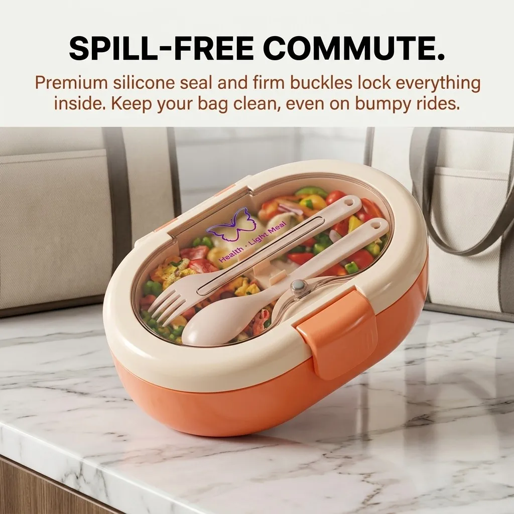 Plastic Bento Lunch Box with C - Food Storage With Dividers review and price